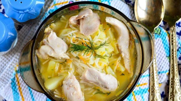 Как приготовить суп с макаронами и курицей